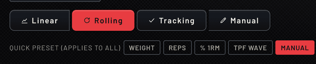 Progression model options